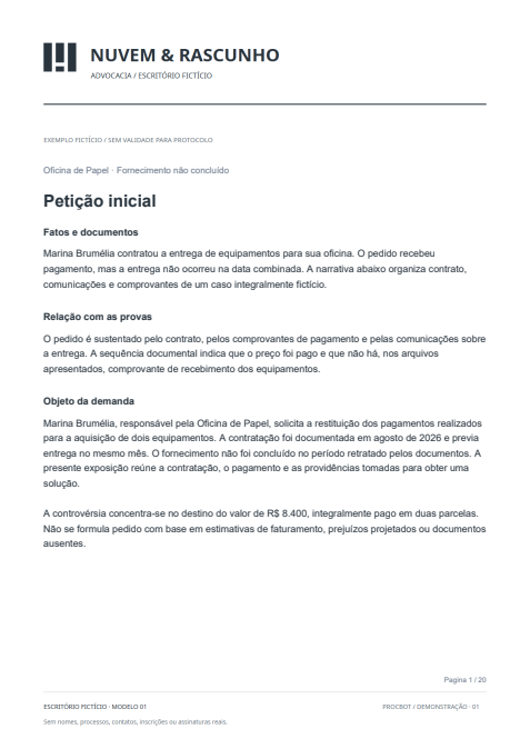 Página da peça fictícia · versão 01